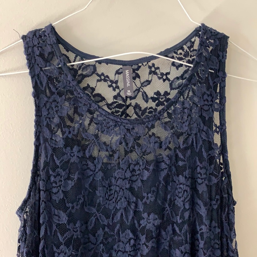 Navy lace dress